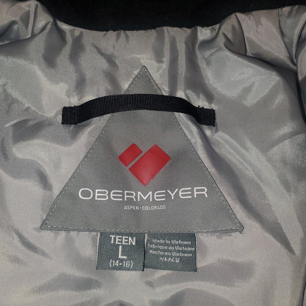 Obermeyer Outland Geometric Boys L Insulated 10K Waterproof Ski Snowboard Jacket - Picture 3 of 8